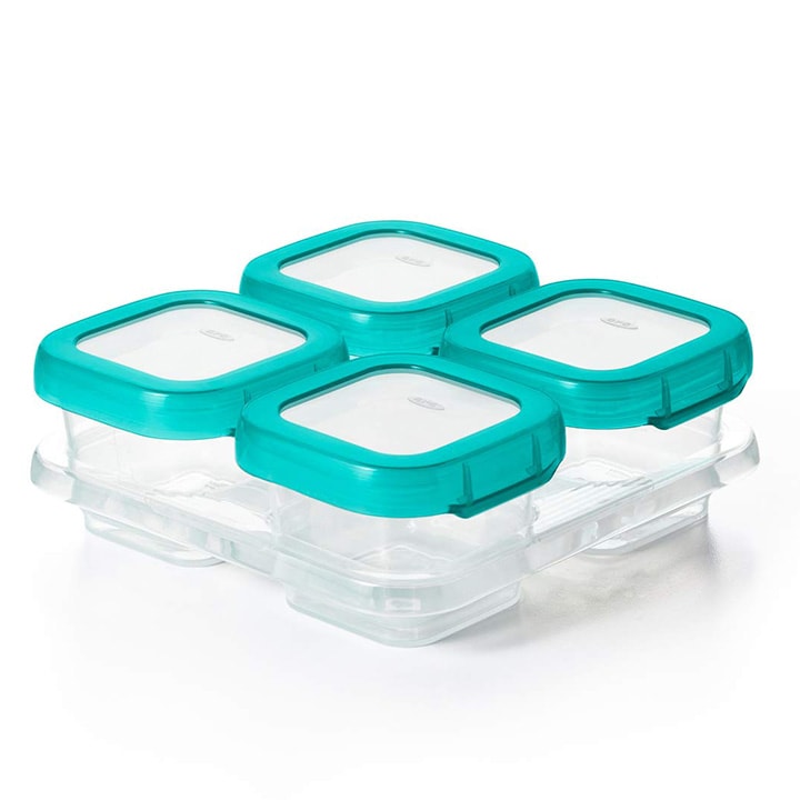 Set of baby storage containers.