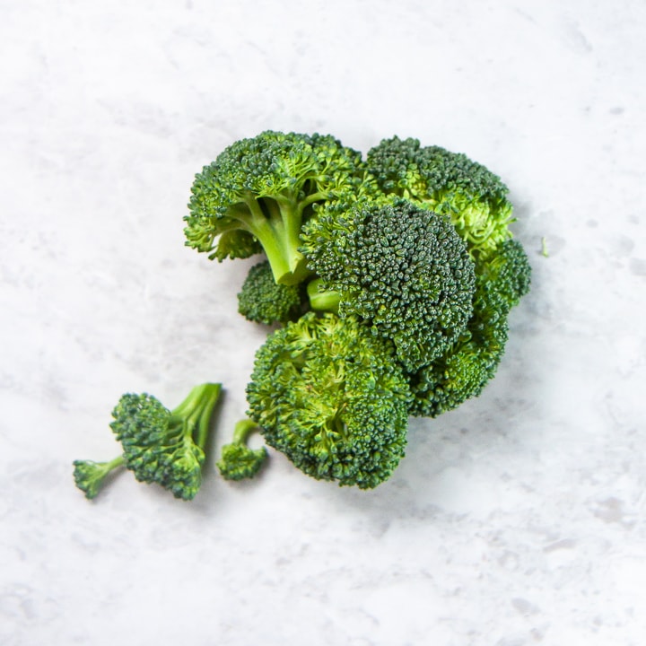 pile of broccoli is ready for baby's first foods.