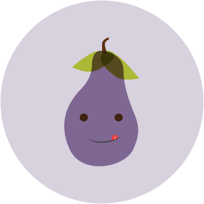 Cartoon Eggplant Icon