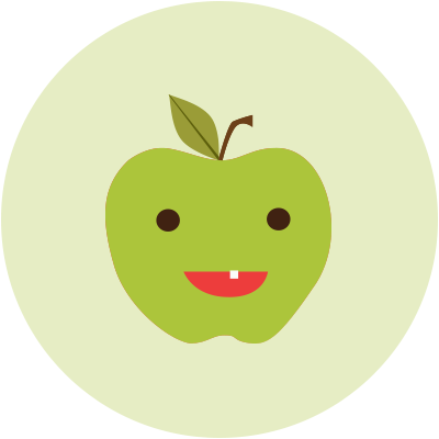 Cartoon Green Apple Icon