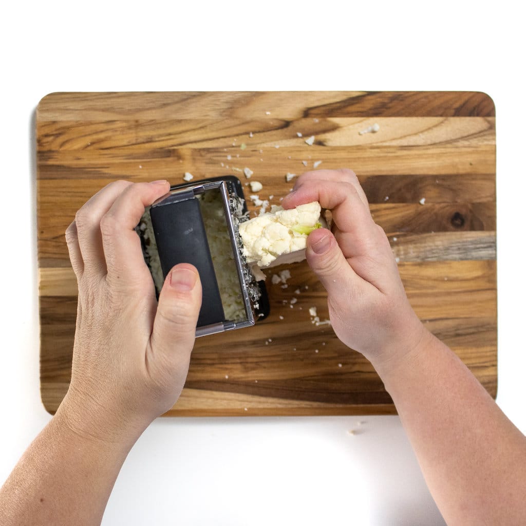 But I wouldn't cutting board someone is making cauliflower rice with a box cutter.