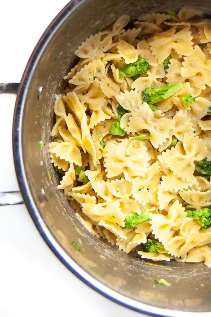 Garlic pasta in one-pot which is a family favorite.