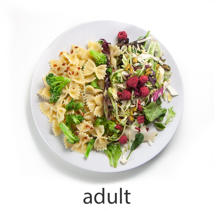 Plate full of an adult version of this broccoli pasta.