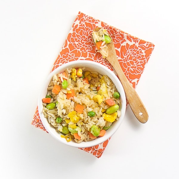 healthy fried rice for toddler - great for dinner or lunch 