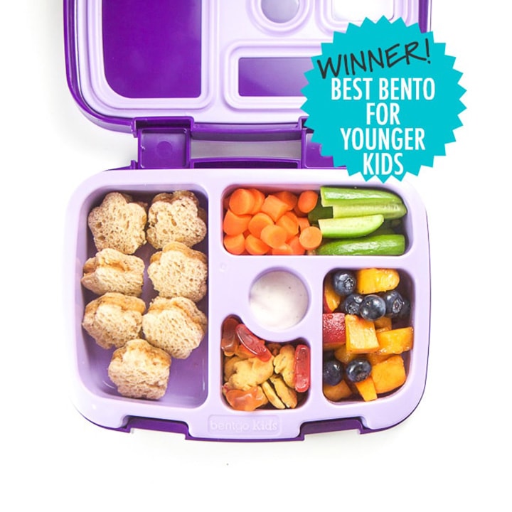 Purple bento school lunch box - winner for best for young kids.