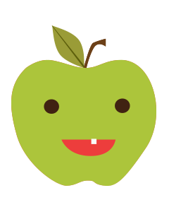 Cartoon apple illustration