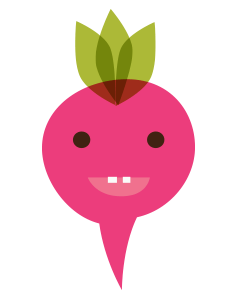 Cartoon radish illustration