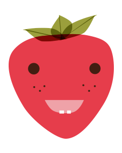 Cartoon strawberry illustration